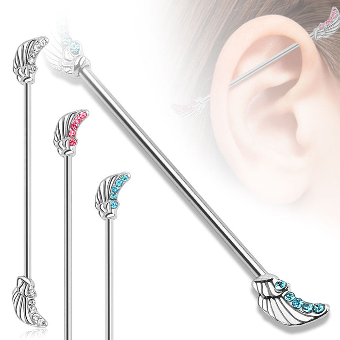 RB%-Transversal Angels Wings Aqua, Pink and Clear