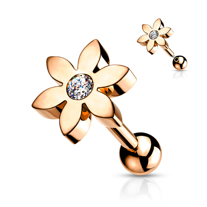 Flower Solitaire Rose gold