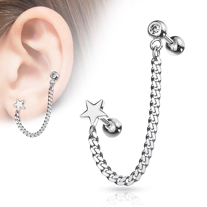 STAROON AND CHAIN SILVER