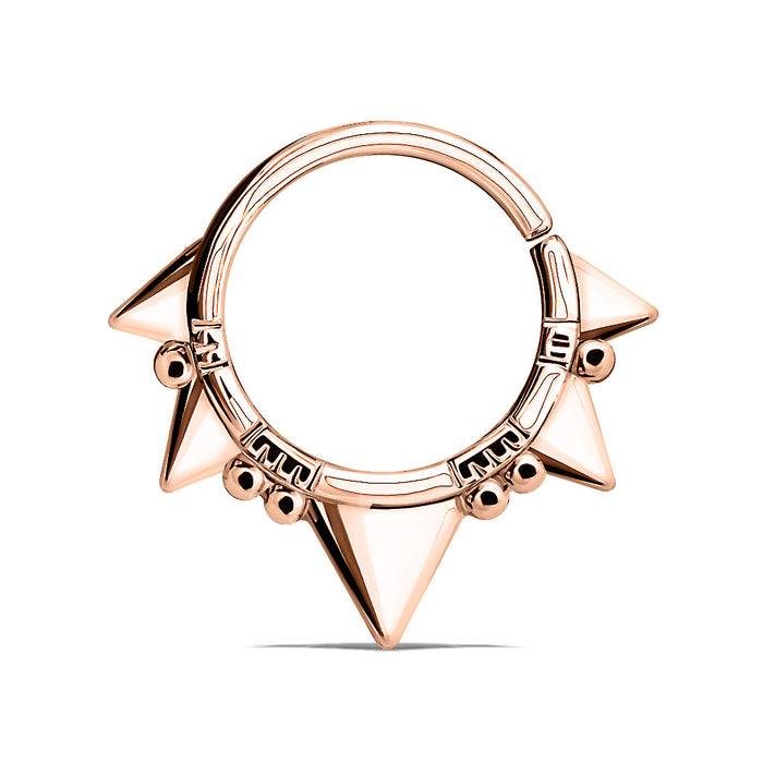 Septum Triangles and Beads Rosegold